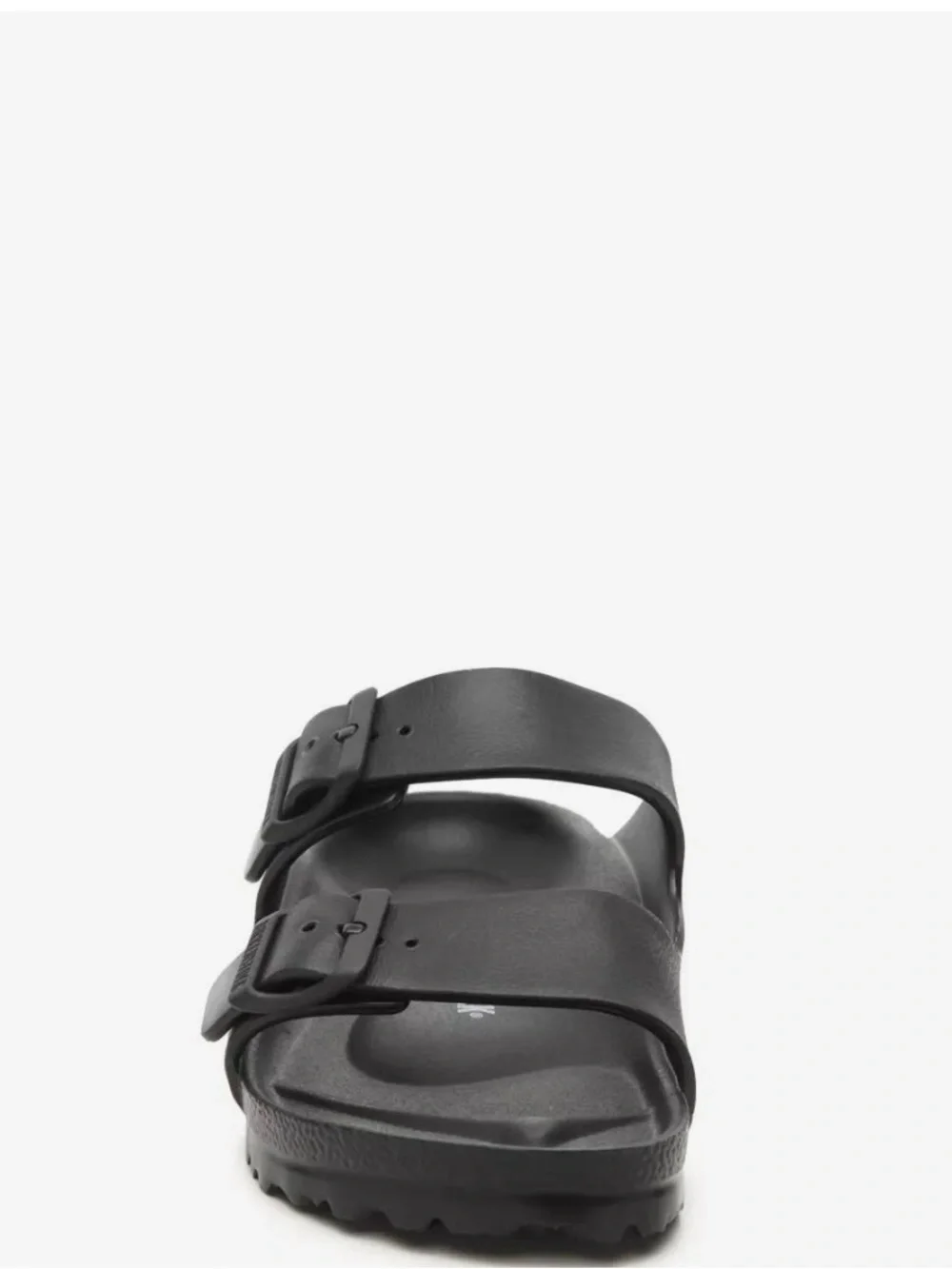 Black Birkenstock Double-Buckle Slide Sandals - Picture 3 of 4